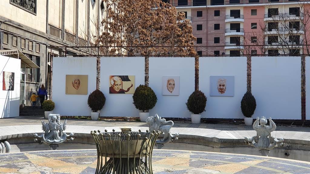 Charles Aznavour square in Yerevan, Armenia